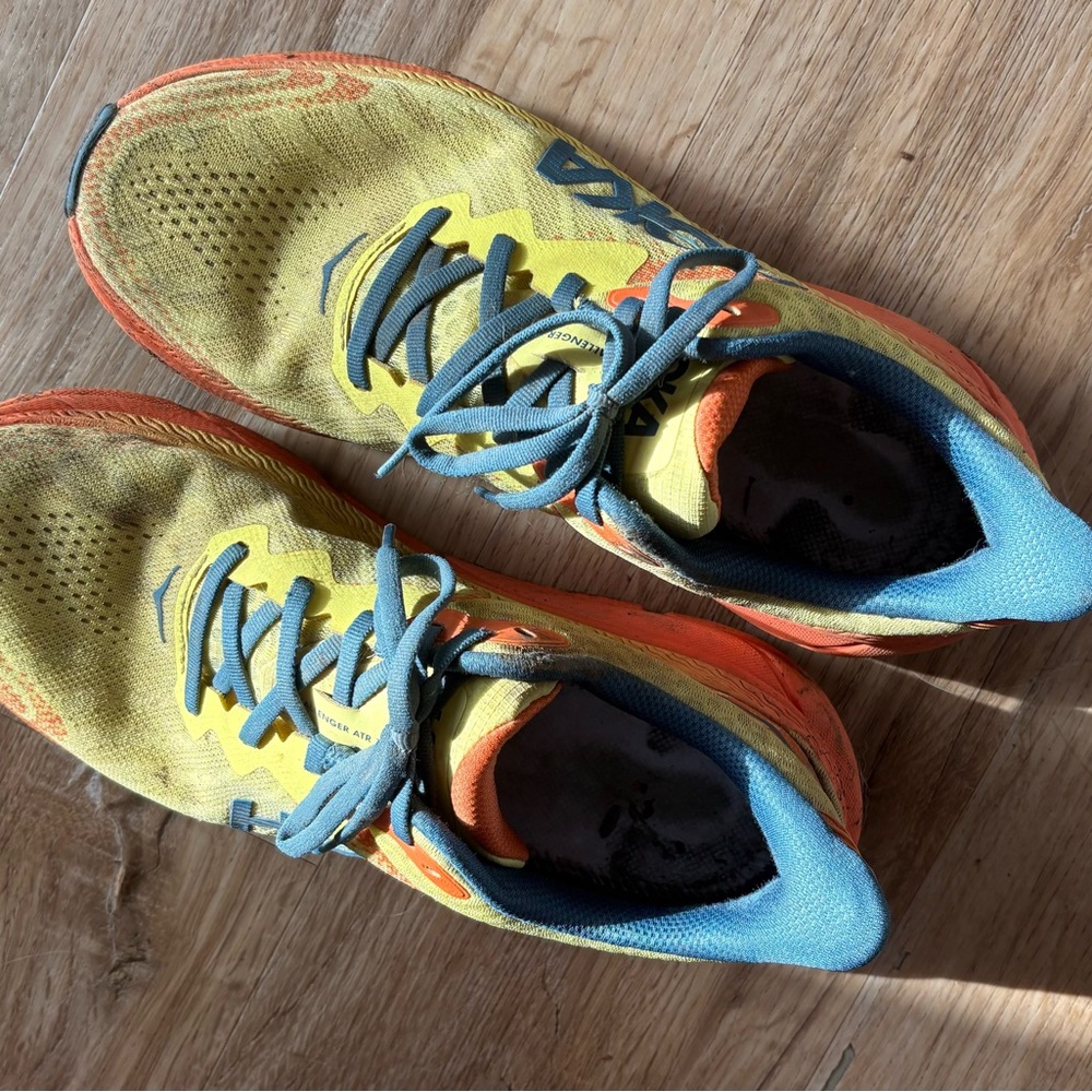 Hoka One One Challenger 7 Yellow and Orange Running Shoes